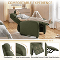 thumbnail image 6 of Yaheetech Corduroy Recliner Chair with Pocket Springs, Dark Green, 6 of 12