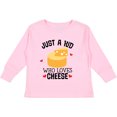thumbnail image 3 of Inktastic Cheese Lover Kids Boys or Girls Long Sleeve Toddler T-Shirt, 3 of 5