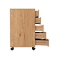 thumbnail image 4 of Naomi Home Mobile 5-Drawer Wood File Storage Cabinet, Natural, 4 of 12