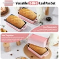 thumbnail image 2 of 2-In-1 9 x 5 Inch Cast Iron Loaf Pan with Lid (Pink), 2 of 6