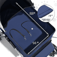 thumbnail image 4 of MoNiBloom 4 Wheel Foldable Dog Pet Stroller with Cup Holder, Navy Blue, 4 of 14