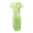 thumbnail image 2 of Staron Robes pour Femmes 2025 Décontracté Printemps Ample Hawaïen Fendue Sans Manches Robe d'Été Maxi Longue Vacances Chemise-Robe Vert Menthe P, 2 of 4
