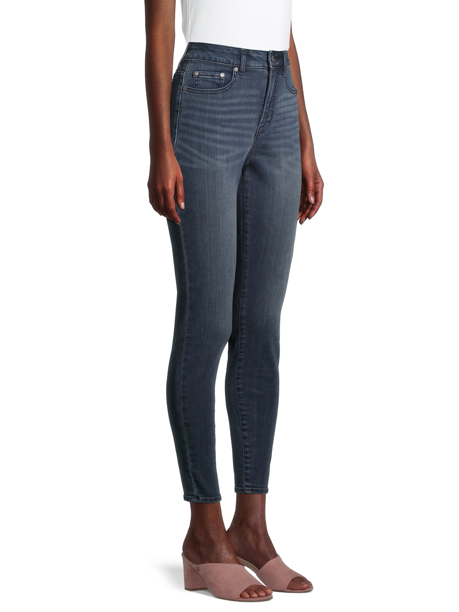 Time and Tru Women's High Rise Skinny Jeans