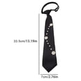 thumbnail image 3 of Hzzsbu Ladies Bow Tie, Retro Pearl Bowtie Necktie For Women Fashion College Uniform Shirt Neck Ties Women's Tie for Wedding Party, 3 of 7
