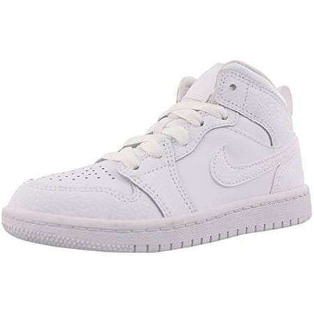 

Jordan Preschool Jordan 1 MID PS 640734 130 Triple White - Size 3Y