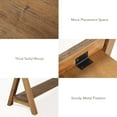 thumbnail image 6 of 43" Farmhouse Wood Bench, Long Rustic Indoor Storage Bench for Entryway, Living Room, Dining Room, Solid Wood Construction, Original Wood, 6 of 12