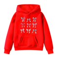 thumbnail image 4 of Hoodies for Girls 14-16 Loose Blouse Top Trendy Graphic Print Cropped Sweatshirt Girls Spring/fall Transition Hoodie Red, 4 of 4