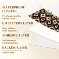 thumbnail image 6 of Aztec Peel and Stick Wallpaper Geometric Tribal Black White Brown Diamond Shapes Wall Mural 17.7in x 9.8ft Self Adhesive Removable Wall Paper Renter Friendly Wallpaper for Nursery Bedroom Cabinets, 6 of 8
