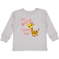 thumbnail image 3 of Inktastic My Nonna Loves me- cute giraffe Boys or Girls Long Sleeve Toddler T-Shirt, 3 of 5