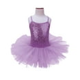 thumbnail image 2 of Jizyo Children Girls Camisole Sequin Ballet Gymnastic Leotard Tutu Dress Ballerina Dancewear Outfits Purple 4XL, 2 of 7