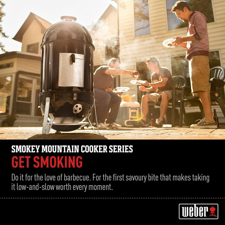 Weber Smokey Mountain Cooker Smoker - Rust Resistant - 18.5 In