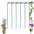 thumbnail image 2 of 6 Pack Metal Garden Plant Support Stakes 36 Inch Green Coated Steel Wire for Climbing Flowers and Vegetables, 2 of 5