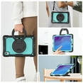 thumbnail image 6 of Case for Lenovo Tab M10 HD 2nd Gen 10.1 inch 2020, 360 Rotating Stand Handle Pencil Holder Shoulder Strap Heavy Duty Shockproof Cover, Sky Blue PC, 6 of 7