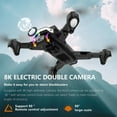 thumbnail image 5 of GPS Drone with 4K UHD Camera for Adults Beginner, Drone with Esc Camera Brushless Motor Remote Control Obstacle Avoidance and Cool Lights 2.4G Rc Quadcopter Altitude Hold, Black, One Size, 5 of 9