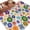 Blue, variant on Round Rugs 5Ft, Vintage Boho Floral Round Area Rug Washable Indoor Throw Carpet, Yellow Pink Floral Bohemia Beige Soft Non Slip Circle Rug for Cabinet Bathroom Home Decor Aesthetic