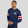 thumbnail image 4 of Men's Darius Rucker Collection by Fanatics Navy New York Giants Waffle-Knit Raglan Long Sleeve Henley T-Shirt, 4 of 6