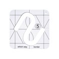 thumbnail image 2 of Acolchado transparente Diseño hueco Regla Máquina de coser Máquina de posicionamiento Plantillas Stencil DIY Patchwork Equipo Suministros para el hogar E Vogacara HA011139-05, 2 of 7