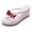 Red, variant on Women's Backless Wedge Sandals Rhinestone Butterfly Clear Strap Platform Slides Comfortable Wedding Dress Shoes Red Size 9
