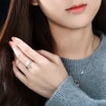 thumbnail image 3 of Round Button Natural Pearl and Lab Diamond Wedding Ring in 925 Sterling Silver - Elegant and Timeless Jewelry for Special Occasions, 3 of 5