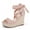 Pink, variant on Womens Espadrilles Wedges Sandals Heels Open Toe Tie Lace Up Platform Ankle Strap Summer Dress Shoes