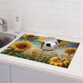 thumbnail image 6 of Yiaed Artistic Oil Painting Sunflower Print Highly Absorbent Microfiber Kitchen Counter Mat, Dish Drying Pad for Dishes, Utensils, Pots and Pans, Large 18" x 24", 6 of 7