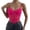 Hot Pink, variant on Women's Sexy Sheer Mesh Lace Bodysuit Spaghetti Strap Bustier Corset Tops Rave Party Club Brown for Size M