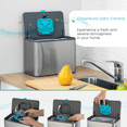 thumbnail image 3 of Home Zone Living 5 liter Kitchen Compost Bin with CleanAura Odor Control, Silver, 3 of 7