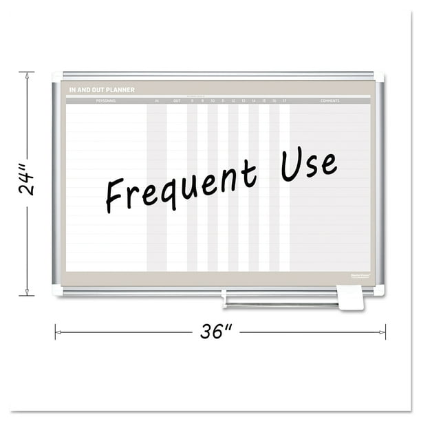 MasterVision InOut Dry Erase Board, 36x24, Silver Frame