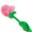 Pink, variant on Pink Plush Simulation Rose With Flexible Stem For Decoration 32Cm Long Flower Toy Assorted Colors