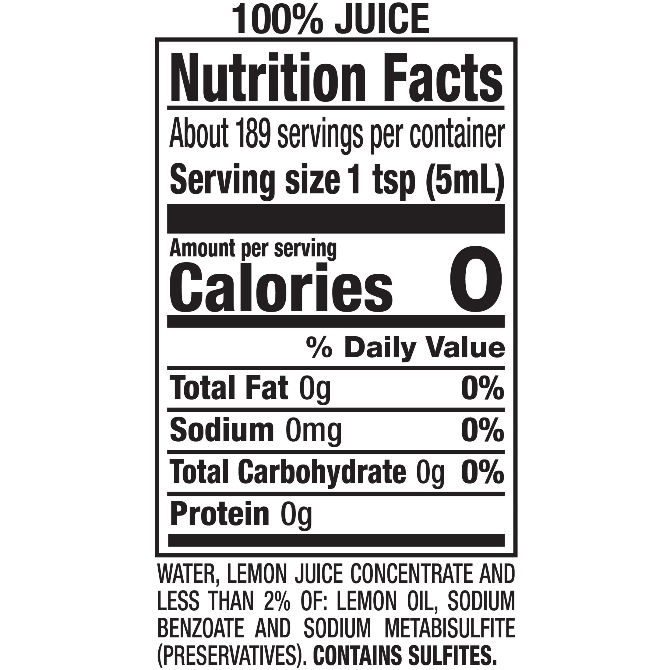 (2 pack) ReaLemon 100% Lemon Juice, 32 fl oz bottle
