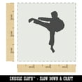 thumbnail image 2 of Martial Arts Karate Kick Solid DIY Cookie Wall Craft Stencil - 3.5 Inch, 2 of 5