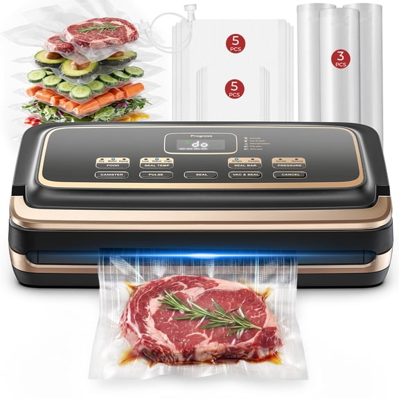 Teendow 10-in-1 Vacuum Sealer Machine, 230W Food Saver with 95KPa Suction, Dual Heat Seal, Built-in Cutter & External Hose