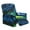 Blue and Green-Marble Print, variant on LedBack Marble Print Recliner Chair Covers Washable Non Slip Lazy Boy Recliner Covers Stretch Reclining Covers with Storage Pocket, Black and Gold