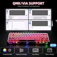 thumbnail image 6 of 61 Keys Mechanical Keyboard, 60% Layout, Hollow Shell in 6 Colors, RGB Backlit, Full N-Key Rollover, Hot-Swappable Linear Red Switch, Backlit PBT Keycaps, 6 of 9