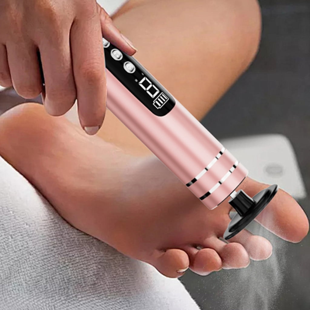 PatungKu Rechargeable Electric Foot Polisher Round Shape Ergonomic Grip USB Charging Transportable For Home Resort Care