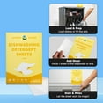 thumbnail image 3 of Dishwasher Dishwashing Detergent Sheets, Dish Soap & Dishwashing Tablets Alternative. Plant-Based, Eco-Friendly, Lemon Scent & Plastic Free Packaging (64 Sheets), 3 of 4