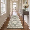 thumbnail image 5 of KUETH 5x7 Machine Washable Vintage Persian Style Rug for Living Room, Soft Low Pile Non Slip Backing Area Rug, Sage Ivory Rug for Bedroom Dining Room, 5 of 5