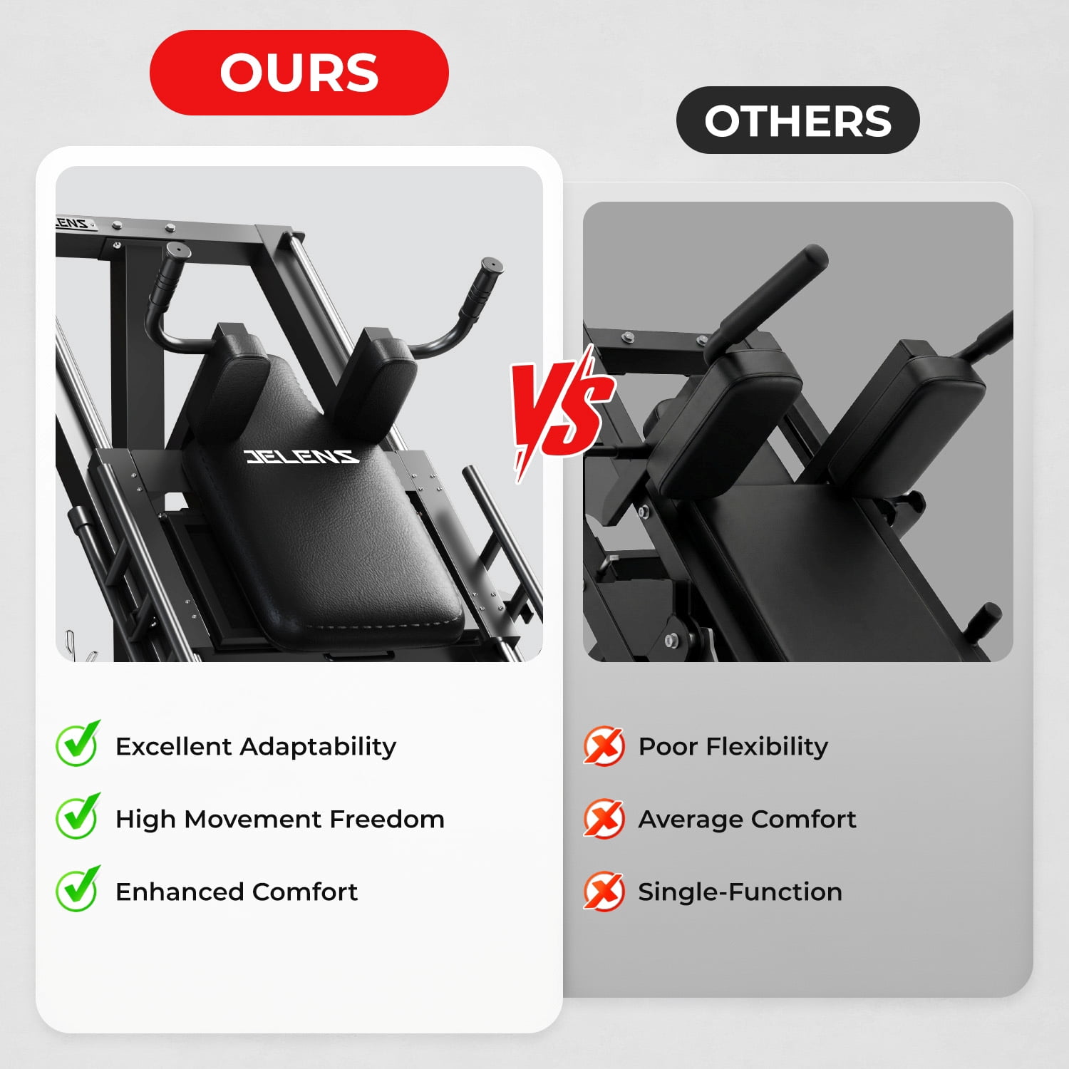 1100lb Leg Press Machine,Hack Squat Machine with Linear Bearings for Home Gym，Professional Adjustable Strength Training