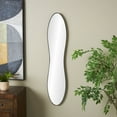 thumbnail image 2 of DecMode 9" x 45" Black Wavy Wall Mirror, 2 of 9