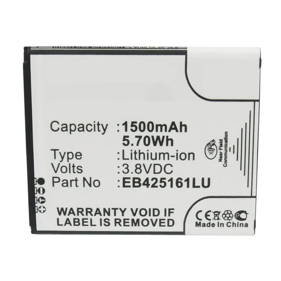 Batteries N Accessories BNA-WB-L3987 Cell Phone Battery - Li-ion, 3.8, 1500mAh, Ultra High Capacity Battery - Replacement for Samsung EB425161LU Battery