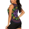 thumbnail image 3 of Haiem Mardi Gras5 Printed Women's Workout Tank Top, Quick-Dry Sleeveless Gym Shirt, Breathable Lightweight Athletic Top for Running, Yoga, and Casual Wear-XX-Large, 3 of 7