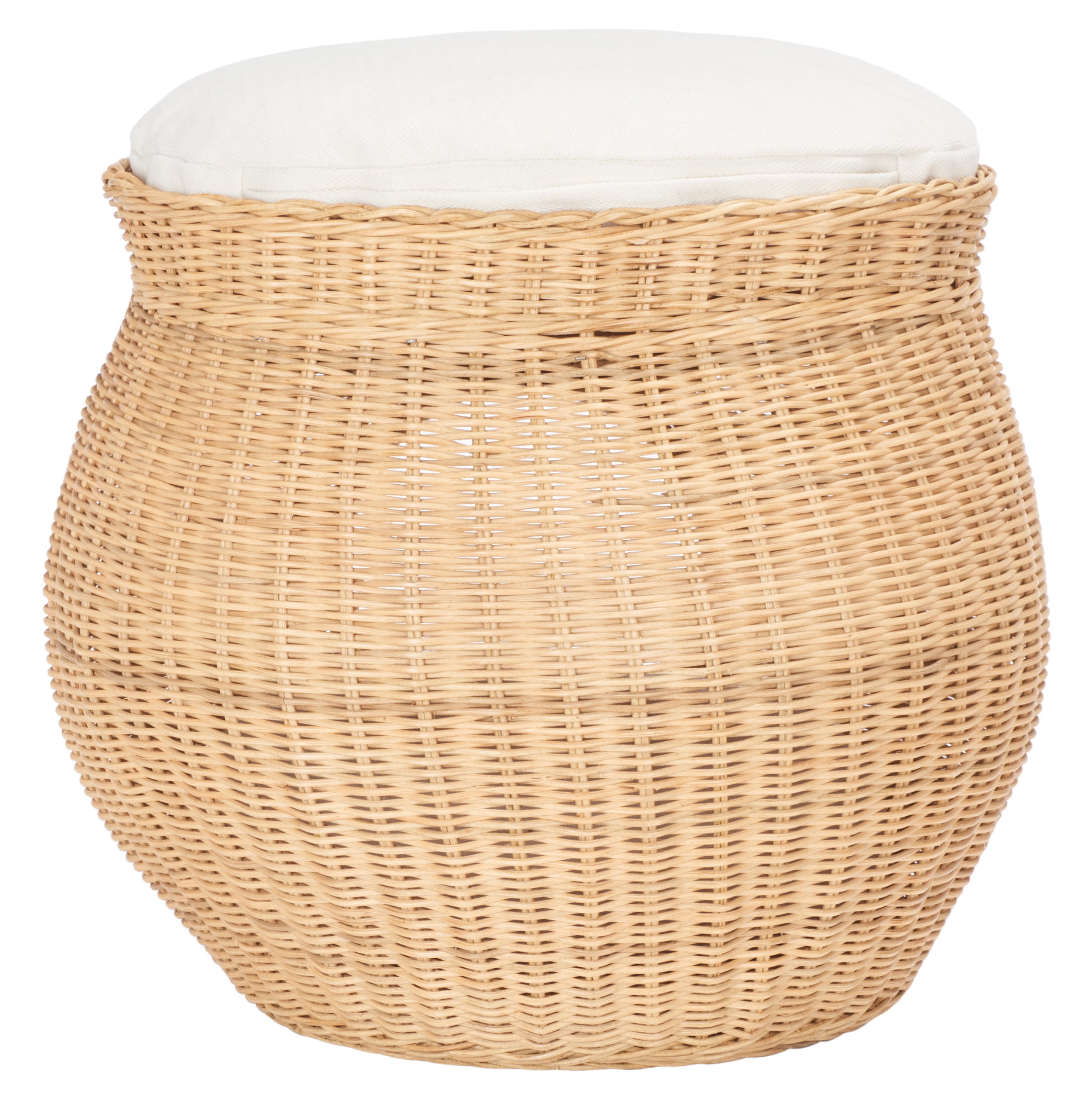 SAFAVIEH Suli Regular Covered Style Cat Bed with Cushion, Natural Honey/White