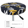 thumbnail image 4 of Lsque Sunflower Welcome A Pattern Round Bar chair cushion covers Velvet Fabric Premium Comfort Protects from Scratches and Stains for 14-17 Inch Chair-12 inch, 4 of 7
