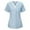 Blue, variant on ZVAVZ Plus Size Scrubs for Women,Women's Color Block Scrubs Tops Short Sleeve V-Neck Tunic Workwear Nurse Shirts Blouses With Pockets Pink,S
