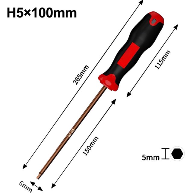 Lefu H1.5/6mm Hex Screwdriver Magnetic Screw Bit Non-slip shank Repair Hand Tools