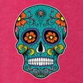 thumbnail image 5 of Wild Bobby Day Of The Dead Sugar Skull Pop Culture Women Tri-Blend Racerback Tank Top, Shocking Pink, Medium, 5 of 5
