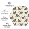 thumbnail image 3 of Honeii Chickens And Flowers Print Leather Coaster Set of 4, Ideal for Safeguarding Your Furniture from Drinks Spills and Effortless Cleanup-Hexagon, 3 of 6