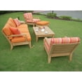thumbnail image 3 of Atnas 6 Pc Sofa Set: Sofa, 2 Lounge Chairs, Ottoman, Coffee Table & Side Table With Cushions in Sunbrela Fabric #56000 Dolce Mango, 3 of 5