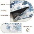 thumbnail image 2 of Blue Christmas Bathroom Rug Washable 2x3 Entryway Rug Non Slip Xmas Tree Snowflake Elk Winter Front Door Mat Low Pile Indoor Doormat Throw Floor Carpet for Kitchen Bedroom Entrance, 2 of 8