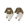 thumbnail image 2 of Miaouyo Toddler Baby Boy Fall Outfits 6 12 18 24 Months 2T 3T 4T Long Sleeve Round Neck Pullover + Elastic Waist Football Print Pants 2 Pcs Set, 2 of 9